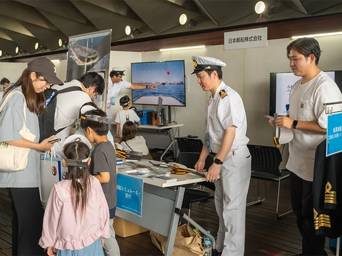 NYK booth: Ship handling simulator 