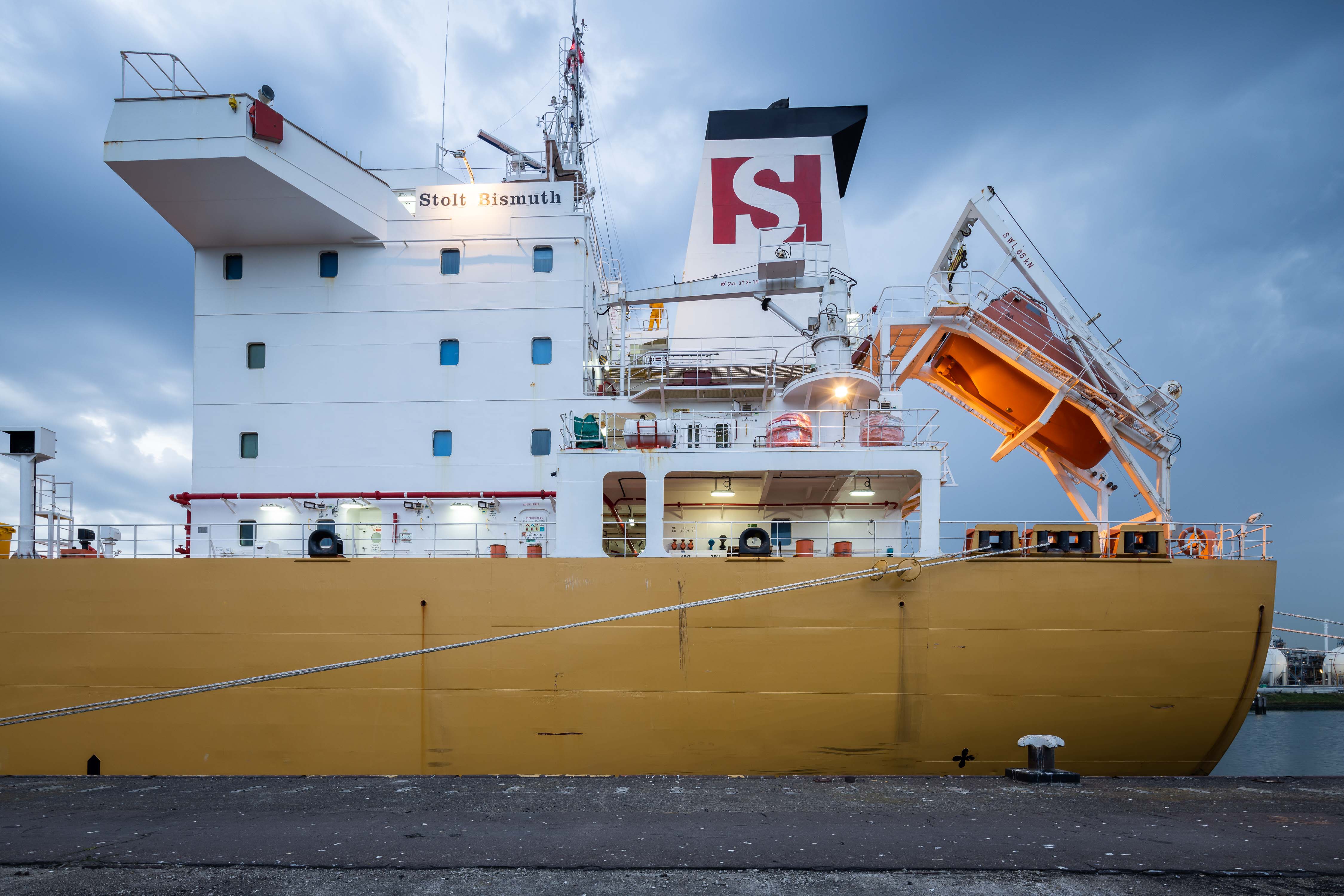 Chemical tanker Stolt Bismuth (approx. 25,000 DWT), owned by NYK Stolt Tankers S.A.  and operating on deep-sea routes