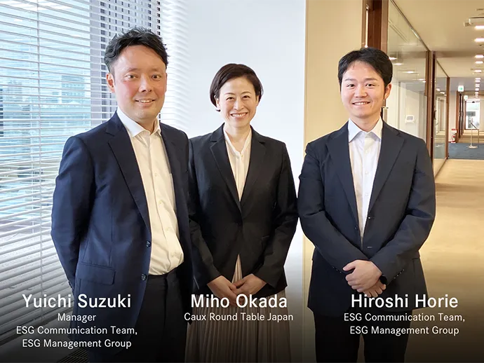 Members of NYK Line's ESG Communication Team and member of CRT Japan.