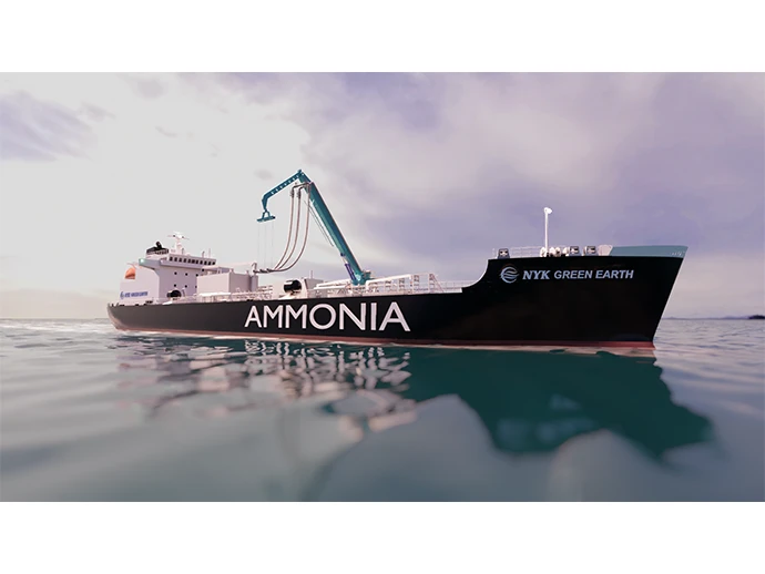 3D model of an ammonia bunkering boom
