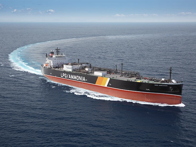 LPG-fueled LPG/ammonia carrier Gas Amethyst 