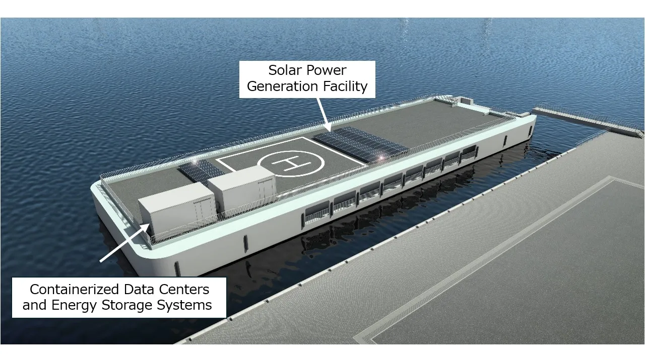 A demonstration center (25m x 80m) will be moored at the Osanbashi Yokohama International Passenger Terminal and begin testing in fiscal year 2025. 
