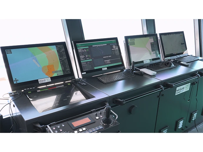 Autonomous navigation equipment installed on Olympia Dream Seto (The Nippon Foundation)