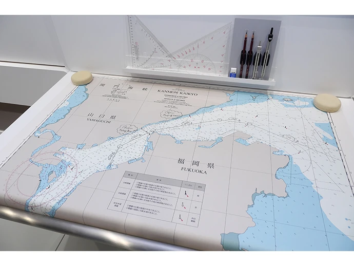 関門海峡を示した海図もまたプロクオリティ