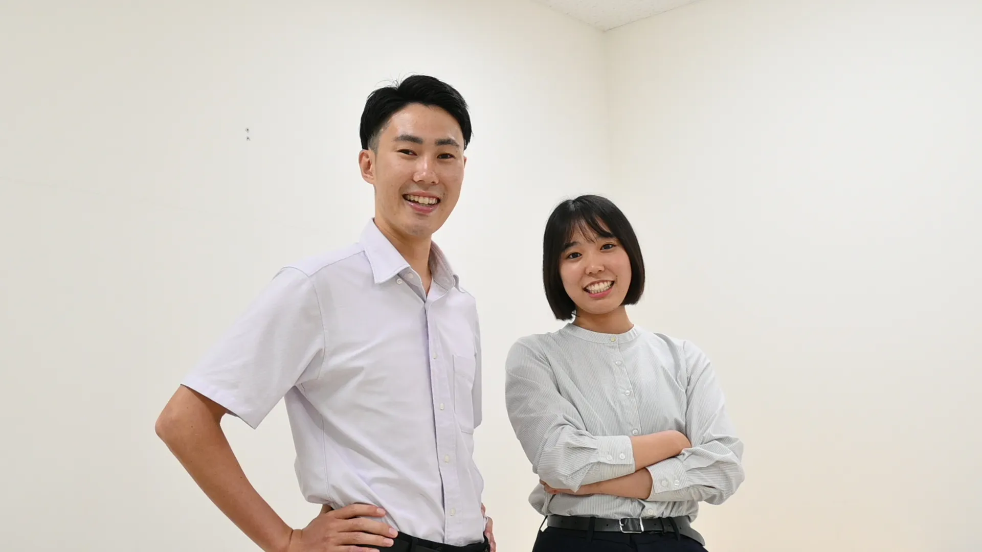 左：金吉一穂（2025年入社、海上職自社養成枠：航海士）、右：羽鳥由衣（2025年入社、海上職自社養成枠：機関士）