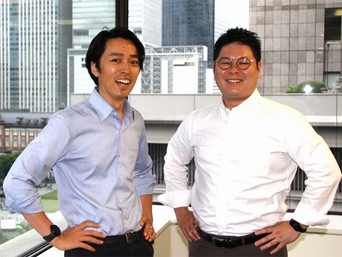 洋上データセンターを軌道に乗せ日本の海事クラスターを盛り上げたい（森福）。自分たちで考えてハンドリングできることに、やりがいを感じている（大東）。