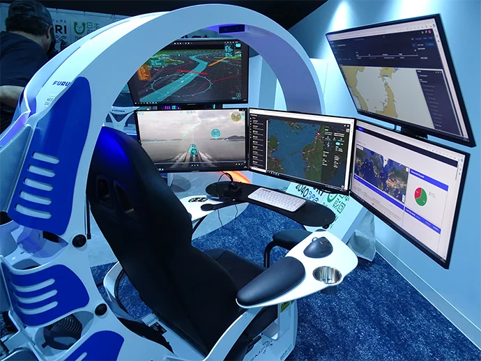 SF調にデザインされた陸上支援センター