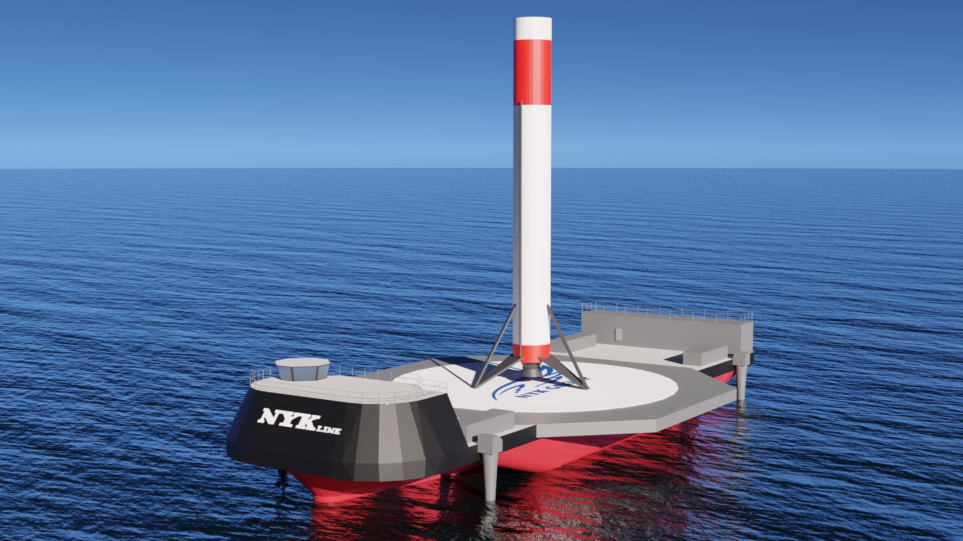 司令船と回収船