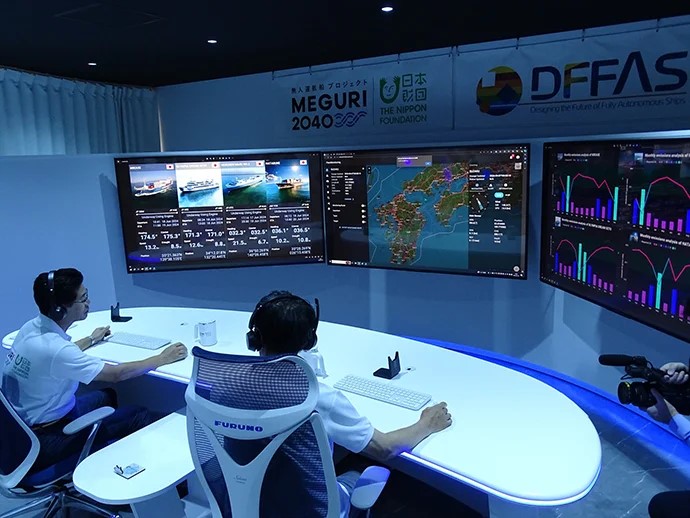 【海事プレス社撮影】MEGURI常設型の陸上支援センター